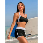 Damen Sportlicher Bikini mit Shorts und verstellbaren Trägern R&B