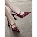 Damen Slingback Pumps mit metallic Akzenten R&B