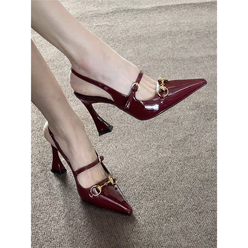 Damen Slingback Pumps mit metallic Akzenten R&B