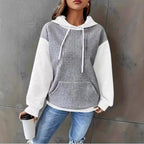 Damen Kapuzenpullover mit strukturiertem Design und praktischen Taschen R&B