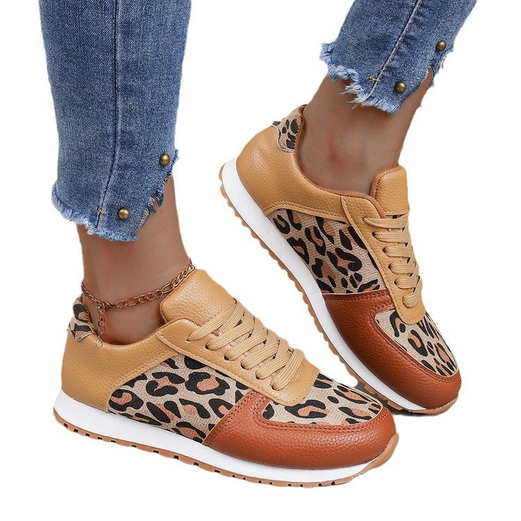 Damen Sportliche Sneaker mit animalistischem Muster und dämpfender Sohle R&B