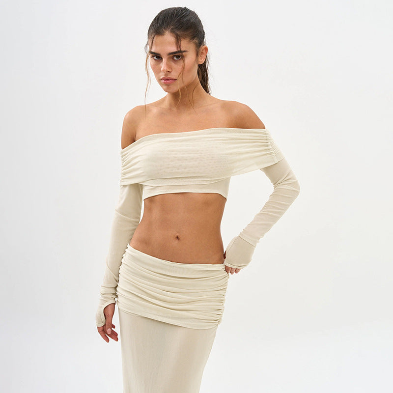 Damen Sandalenrock mit abnehmbarem Oberteil und transparentem Design R&B
