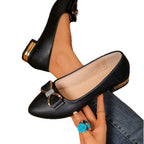 Damen Elegante Ballerinas mit glänzendem Schleifen-Detail R&B