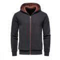 Herren funktionale Sweatjacke mit praktischer Kapuze und modernem Reißverschluss