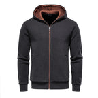 Herren funktionale Sweatjacke mit praktischer Kapuze und modernem Reißverschluss