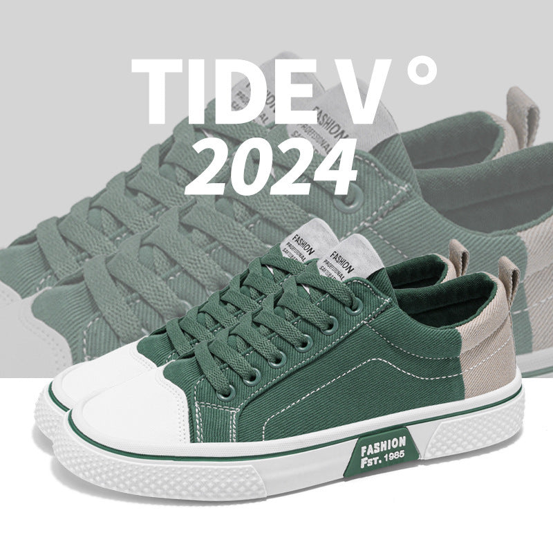 Damen Modische Sneakers mit kombiniertem Obermaterial