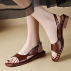 Damen Slingback Sandalen mit seitlichem Cut-Out Design R&B
