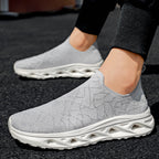 Damen Sportliche Slip-On Sneakers mit atmungsaktiver Oberflächenstruktur und dämpfender Sohle R&B