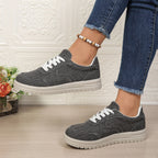 Damen Sneakers im lässigen Denim-Look mit komfortabler Profilsohle R&B