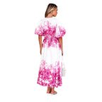 Damen Maxikleid mit voluminösen Ärmeln und floralem Print R&B