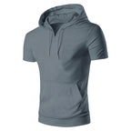 Herren lässiges Kapuzenshirt mit V-Ausschnitt und praktischer Bauchtasche R&B