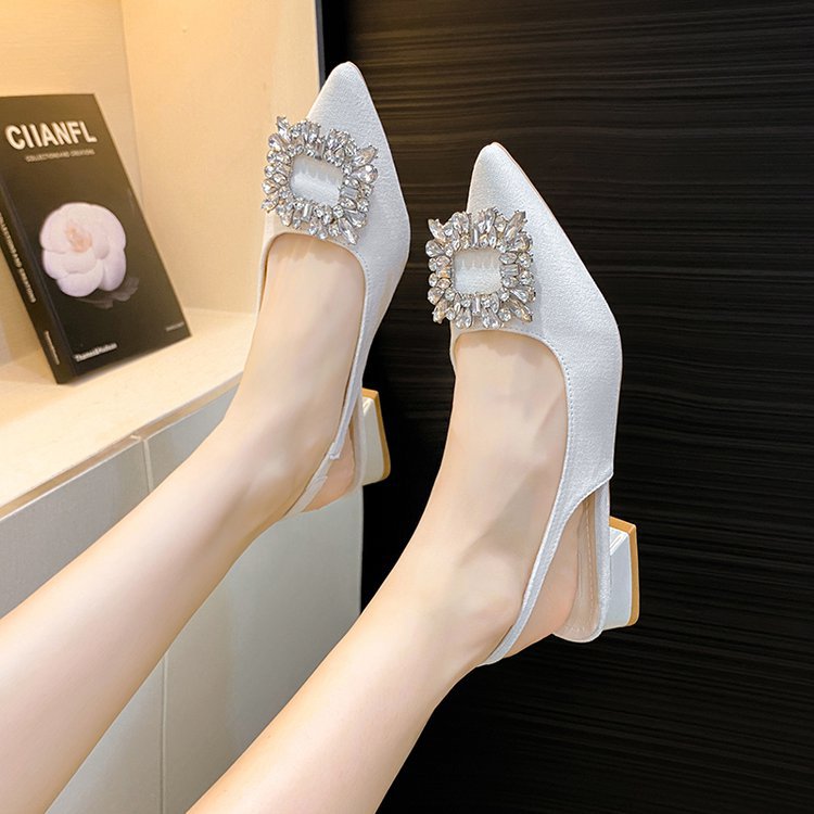 Damen Slingback-Pumps mit funkelndem Strassakzent R&B