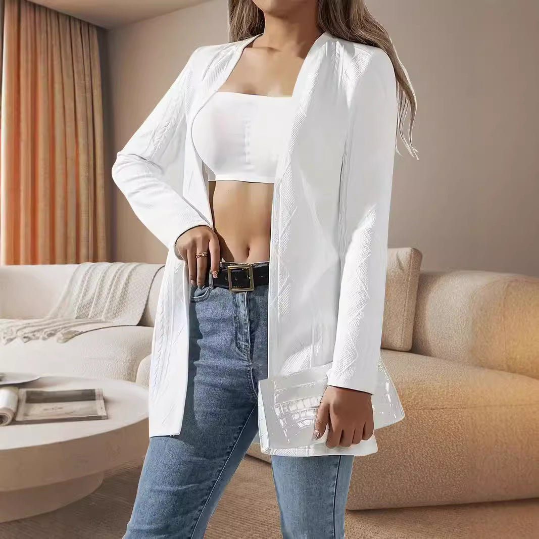 Damen elegante Jacke mit strukturiertem Design R&B