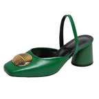 Damen Slingback-Highheels mit dekorativem Schmuckdetail R&B