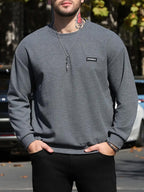 Herren lässiges Sweatshirt mit strukturierter Oberfläche und modernem Design