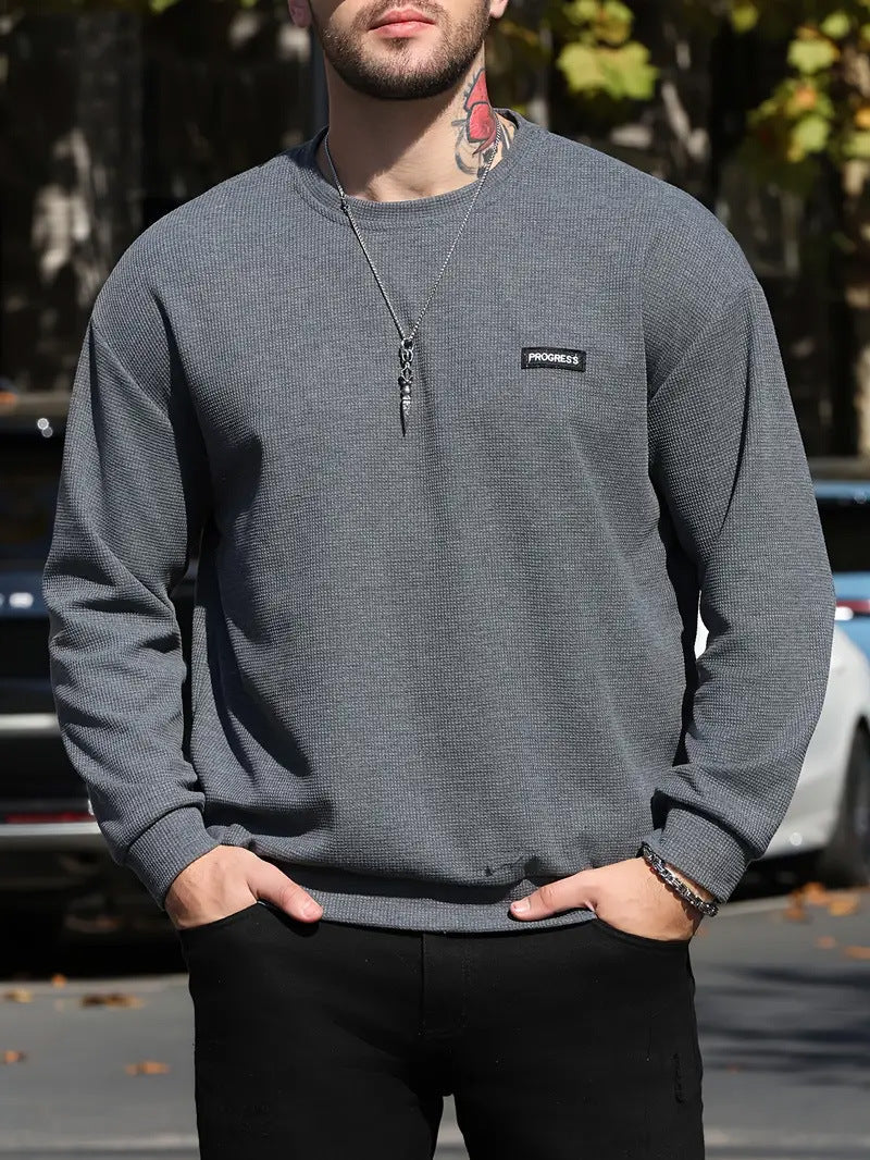 Herren lässiges Sweatshirt mit strukturierter Oberfläche und modernem Design