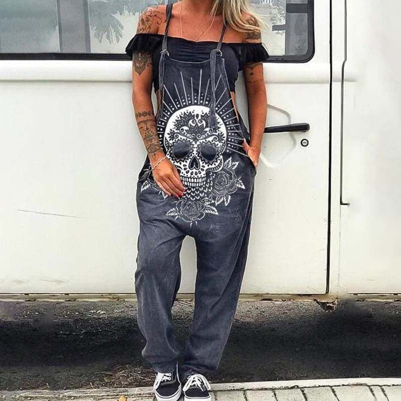 Damen Overall mit einzigartigem Blumenmuster und lässigem Schnitt R&B