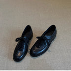 Damen modische Schnürschuhe mit feiner Lederverarbeitung und stilvollen Akzenten R&B