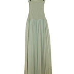 Damen Strapless Maxikleid mit elegantem Tüllrock und figurbetontem Oberteil R&B