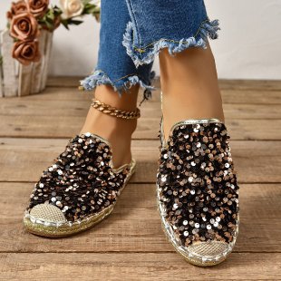 Damen Glitzernde Espadrilles mit bequemer Einlegesohle R&B