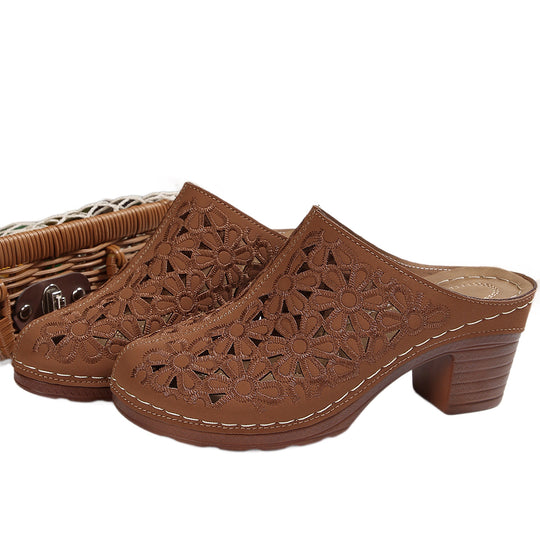 Damen Blumenschnitt Clogs R&B
