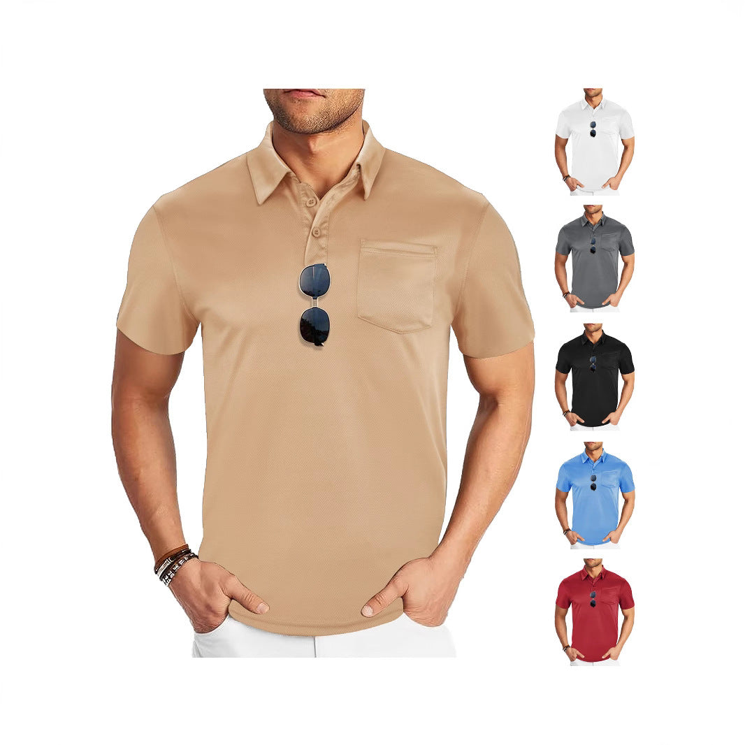 Herren nan funktionales Polohemd mit Brusttasche und atmungsaktiver Meshstruktur R&B