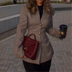 Damen Modischer Blazer im Karomuster mit taillierter Passform R&B
