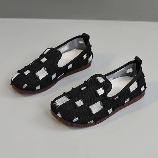 Damen Slip-On Hausschuhe mit atmungsaktiver Obermaterialstruktur und flexibler Sohle R&B