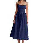 Damen Maxikleid mit floralem Print und verstellbaren Spaghettiträgern R&B