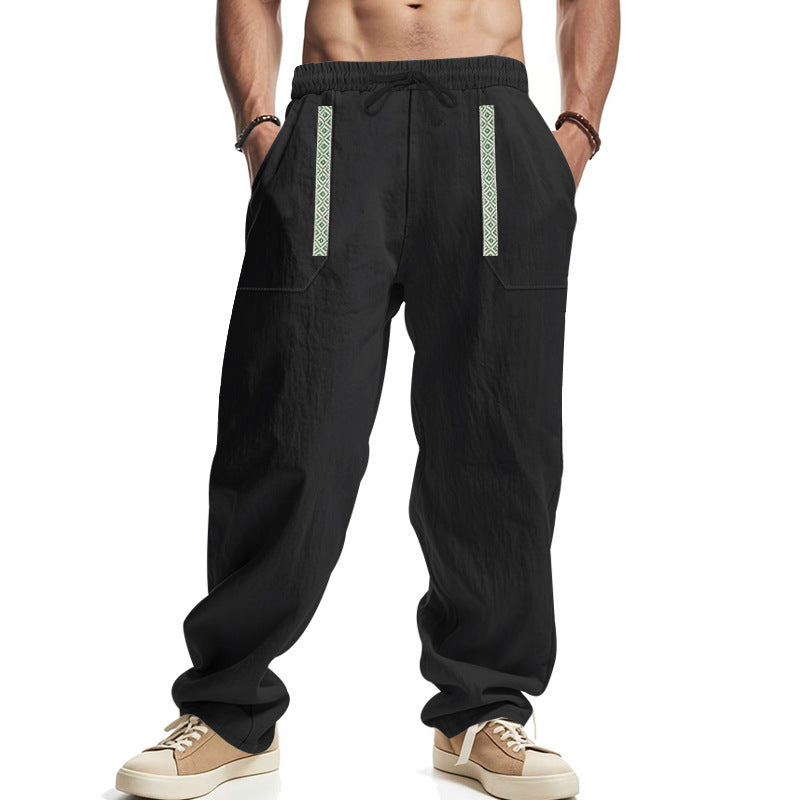 Herren lässige Cargo-Hose mit funktionalen Taschen und elastischem Bund R&B