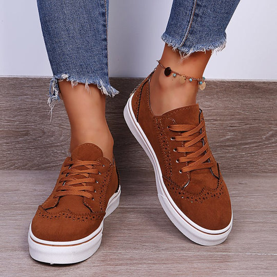 Damen Sneaker mit eleganter Perforation und rutschfester Sohle R&B