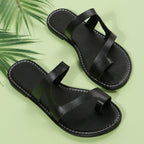 Damen elegante Zehenstegsandalen mit modischem Riemendesign und bequemem Fußbett R&B