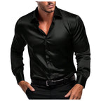 Herren Elegantes Langarmhemd aus feinem Stoff R&B