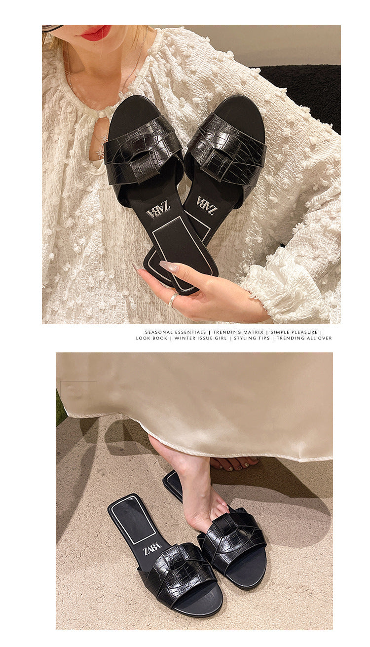 Damen Modische Riemchen-Sandalen mit elegantem Schleifen-Design und komfortabler Fußbettung R&B