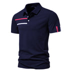 Herren Poloshirt mit kreativem Farbdesign und modischen Akzenten