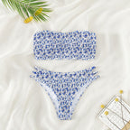 Damen Bandeau-Bikini mit raffinierten Rüschendetails und verstellbaren Trägern R&B
