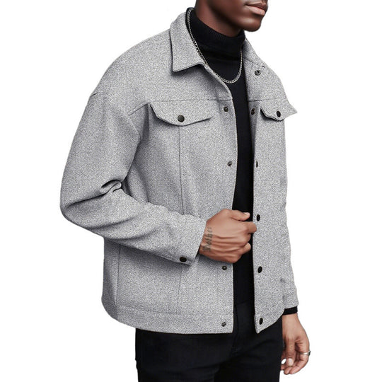 Herren weiche und modische Overshirtjacke R&B