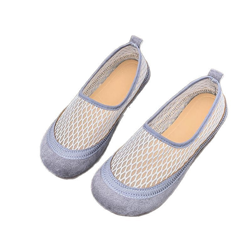 Damen luftige und elegante Ballerinas mit Netz-Obermaterial R&B