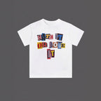 Damen T-Shirt mit auffälligem Schriftzug und lockerer Passform R&B