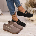 Damen luftige Ballerinas mit modischem Schnallen-Detail R&B