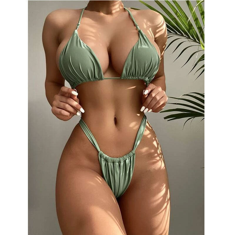 Damen Triangel-Bikini mit hohem Beinausschnitt R&B