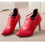 Damen Elegante Ankle Boots mit Metallic-Details R&B