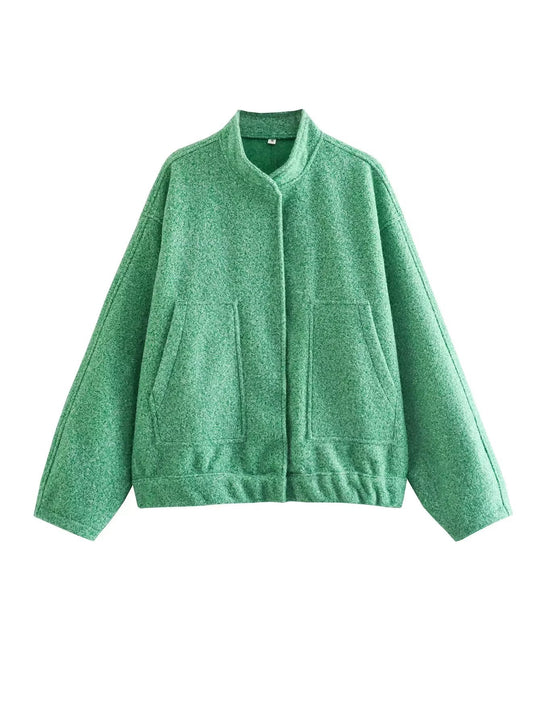 Damen elegante Oversized-Jacke R&B