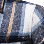 Herren kariertes Flanellhemd mit zwei Brusttaschen