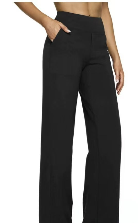 Damen Weit geschnittene Komfort-Hose mit elastischem Bund und praktischen Taschen R&B