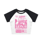 Damen Crop-Top mit kreativem grafischen Druck R&B