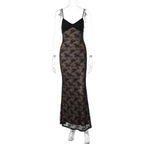 Damen Spitzen-Maxisommerkleid R&B
