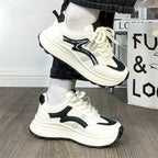 Damen Trendige Chunky Sneakers mit dämpfender Plattform-Sohle R&B