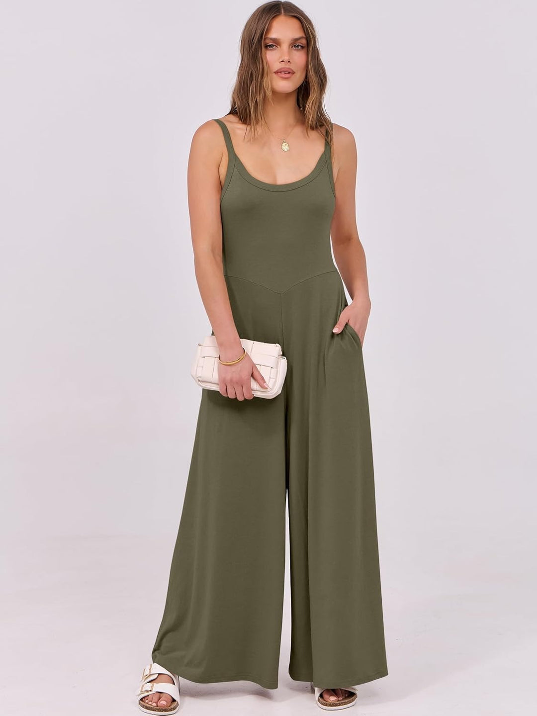 Damen eleganter Jumpsuit mit weitem Bein und komfortablem Schnitt R&B