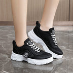 Damen modische Chunky Sneakers mit atmungsaktiver Oberflächenstruktur R&B